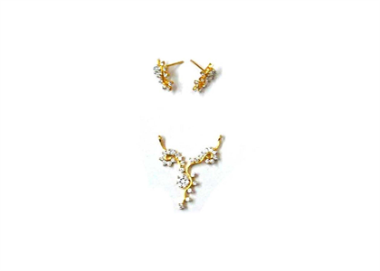 Gold Plated | CZ Studded Pendant Sets